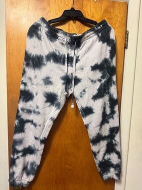 No Boundaries Black & White Tie-Dye Joggers